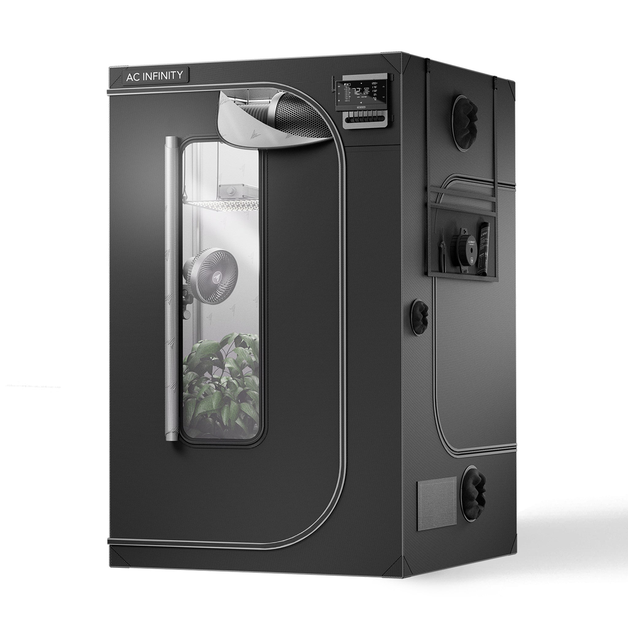 grow tent ac unit AC Infinity 5x5 CLOUDLAB 866 Advance Grow Tent 60"x60"x80"