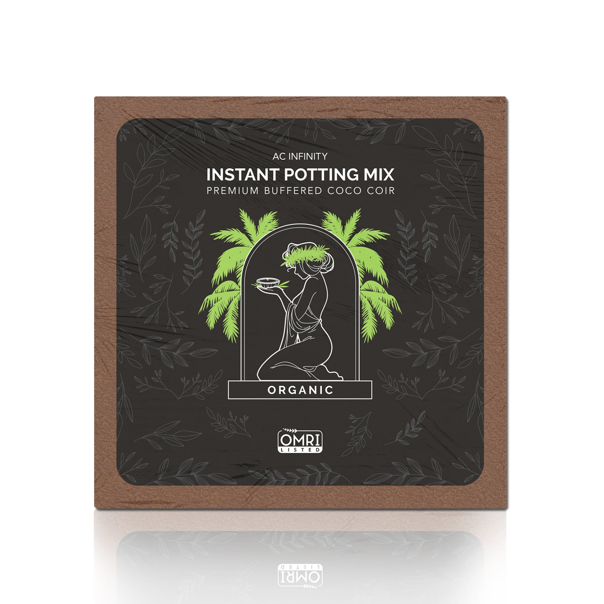 AC Infinity Coco Coir Instant Potting Mix, 2 lb Brick