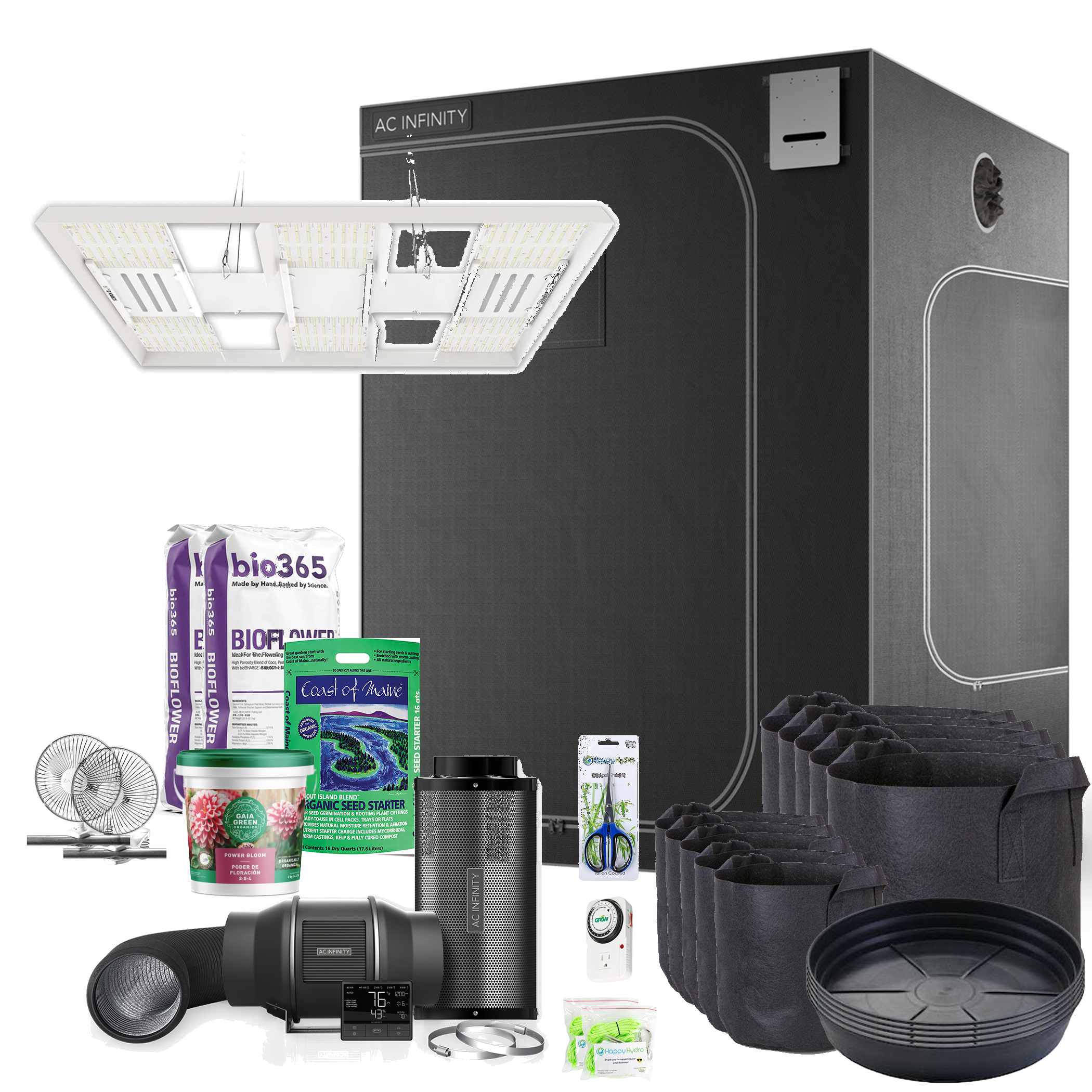 indoor grow tent kits Beginner Grow Tent Kit HLG Scorpion Rspec Far Red LED 5' x 5'
