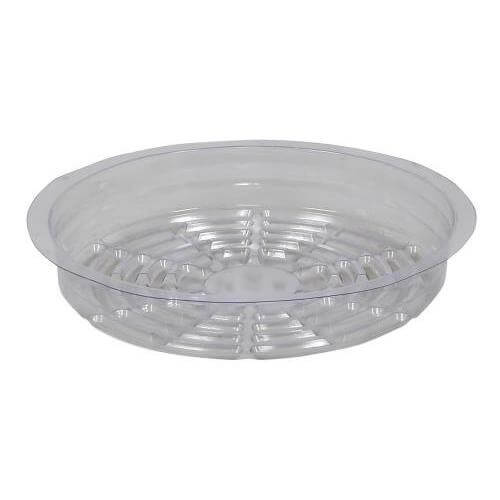 8 Inch Clear Plastic Saucers - 25 Pack