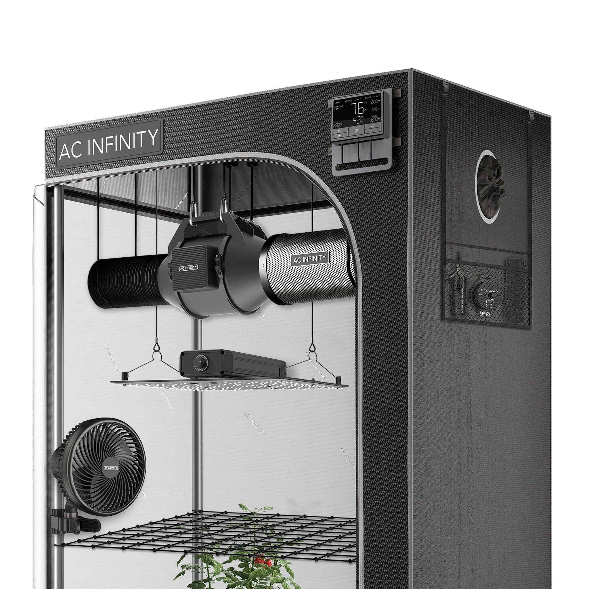 mini air conditioner for grow tent AC Infinity Advance Grow Tent System 2x2, 1-Plant Kit