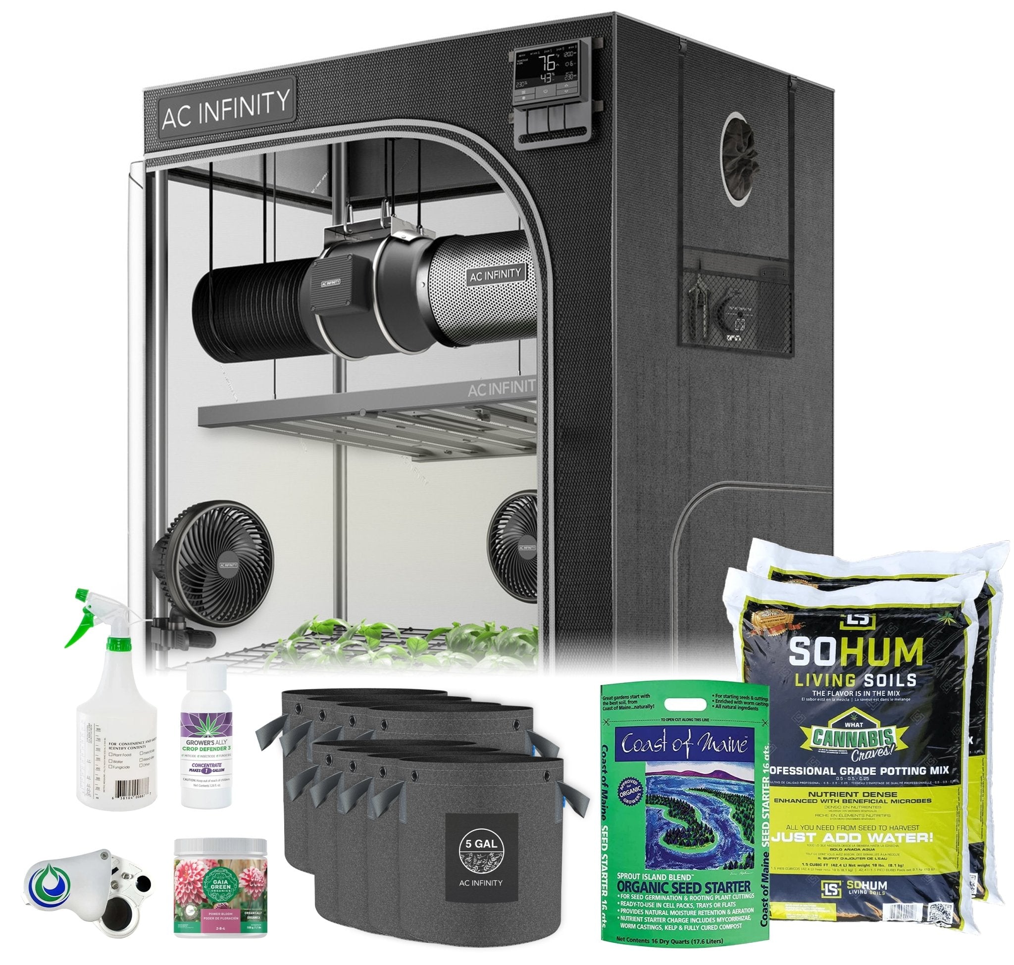 Hydroponics & Growers - GROW TENTS - Advance 2-IN-1 Grow Tents - AC Infinity