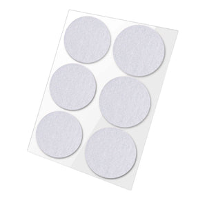 Six 2-inch round white adhesive filter discs on a transparent backing for hydroponic monotub ventilation.