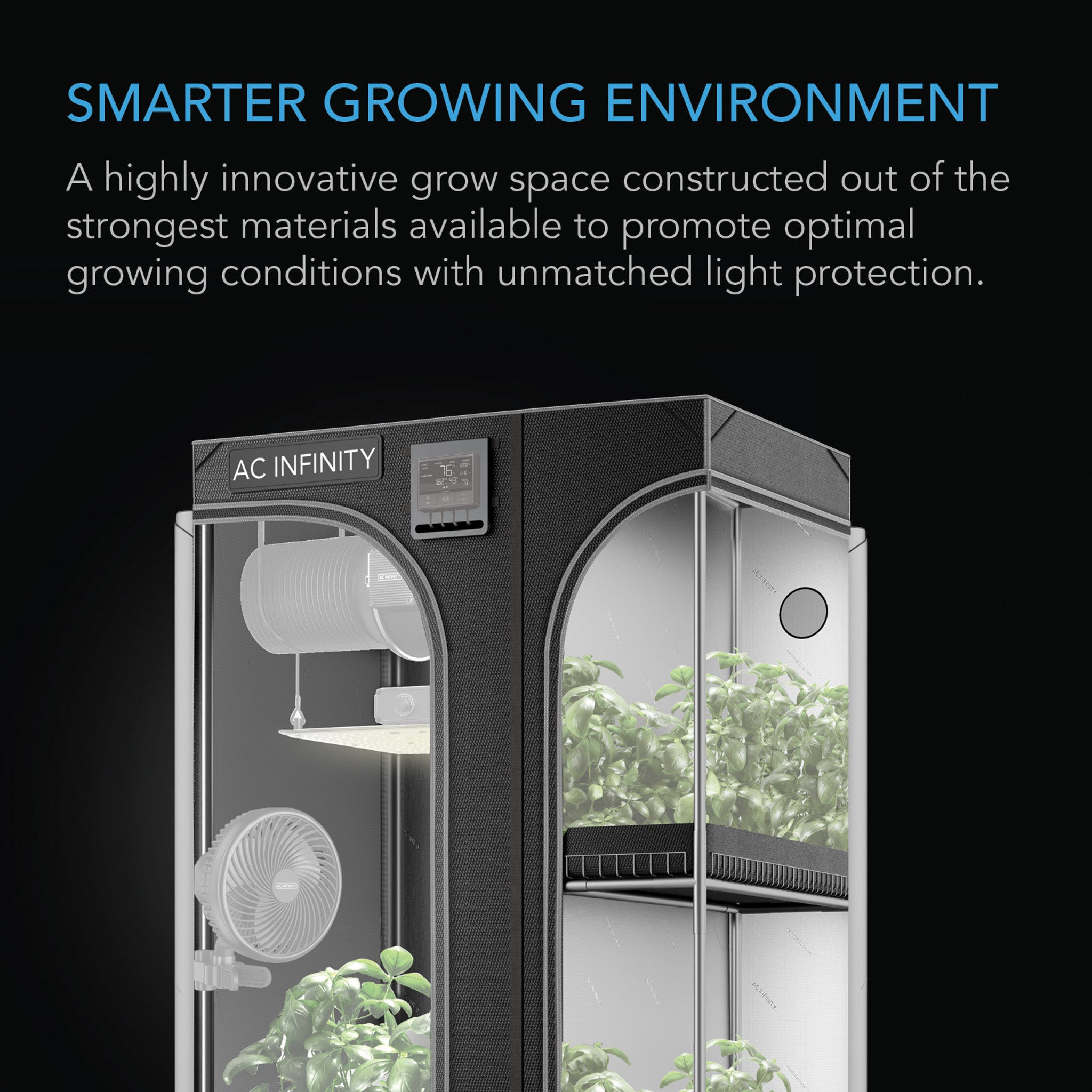 4x3 Multi Chamber Grow Tent, AC Infinity Cloudlab 743D