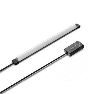 AC Infinity IONBEAM green LED work light bar with a wired, dial-controlled power and intensity switch.