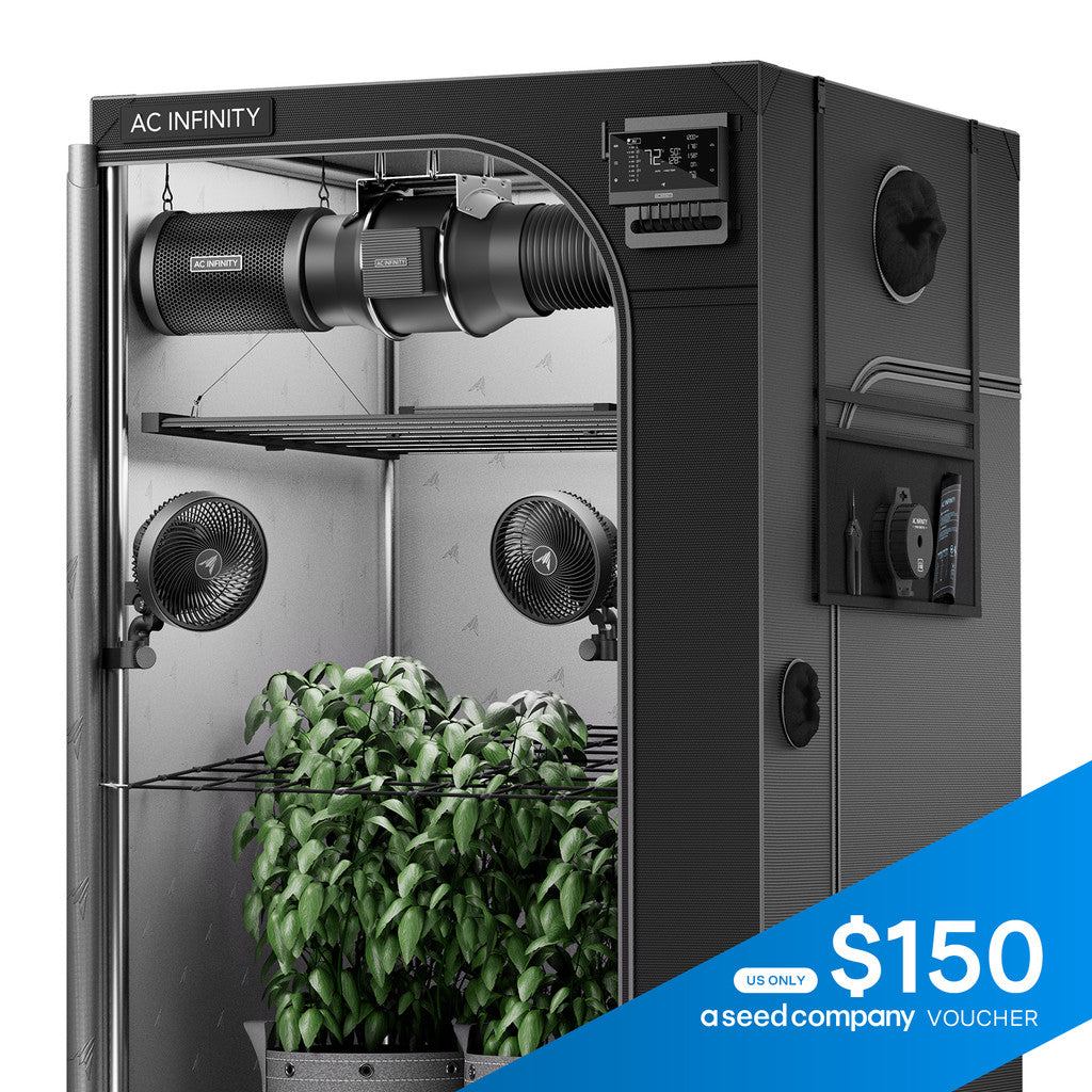 AI Grow Tent System PRO 4x4 with upgraded lighting and air filtration