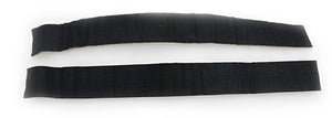 Two long, rectangular black felt capillary matting strips for AQUAbox hydroponic irrigation systems.
