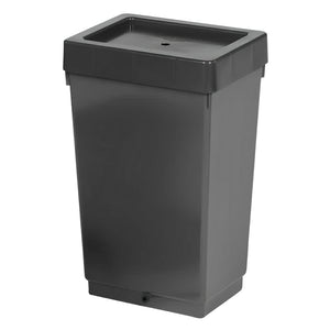Gray 12.4-gallon AutoPot hard plastic water reservoir for hydroponic irrigation systems with a matching lid.