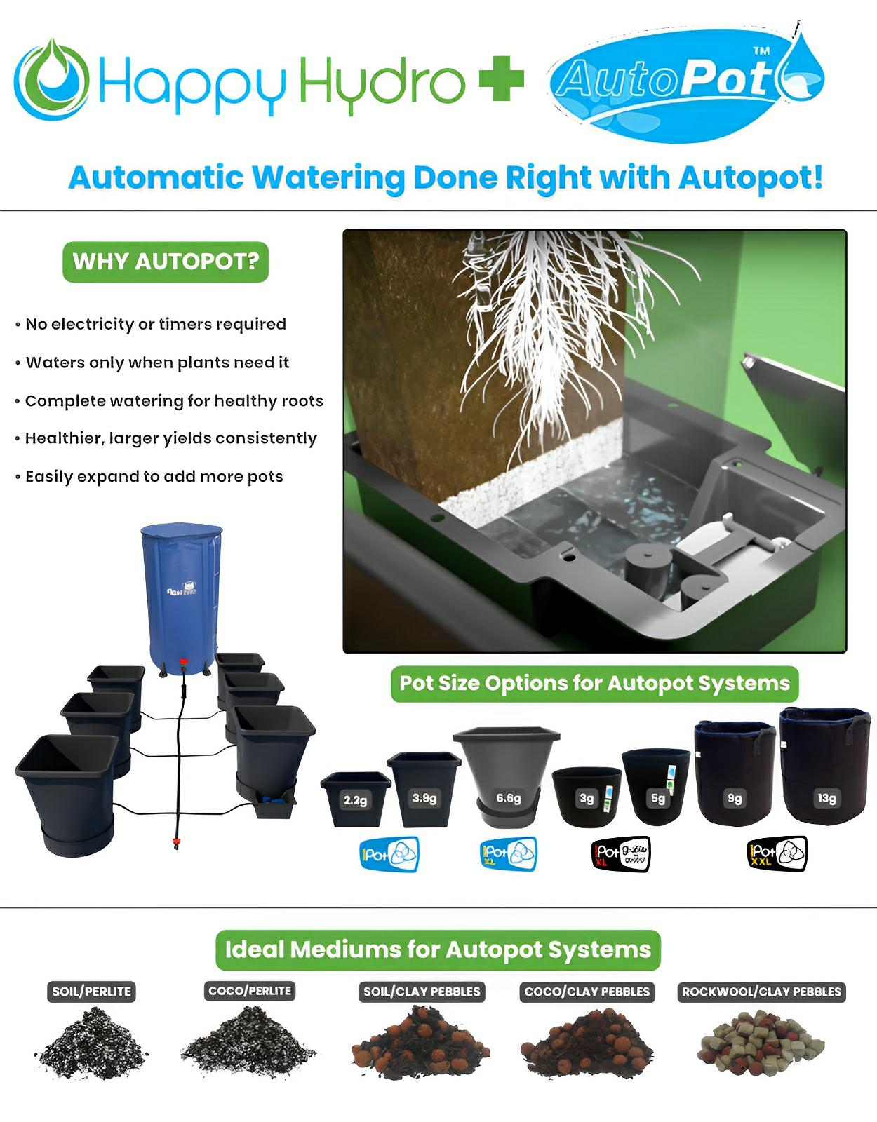 potted plant escapists 2 AutoPot Easy2Grow Systems, 2-100 Pots