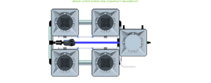 ALIEN RDWC 4 Pot 2 Row Kit