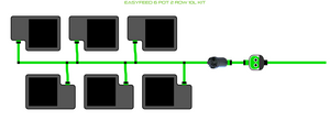 ALIEN EasyFeed 6 Pot 2 Row Kit
