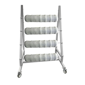 Trellis Slayer 9000 Trellis Mover by Common Culture - White Powder Coated w/ 6" Rubber Casters - 4 Rolls Capacity