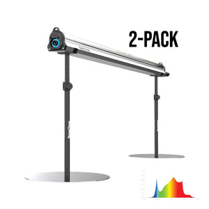 GrowPros 4ft 125W LED Under-Canopy Grow Light, Full Spectrum + IR, 2-Pack (Model 1)