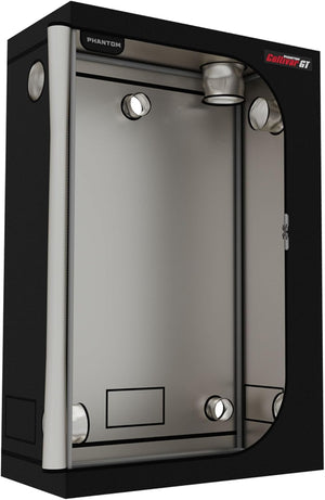 Phantom Cultivar GT24 black grow tent, 24"x48"x72", featuring a reflective silver interior for indoor gardening.