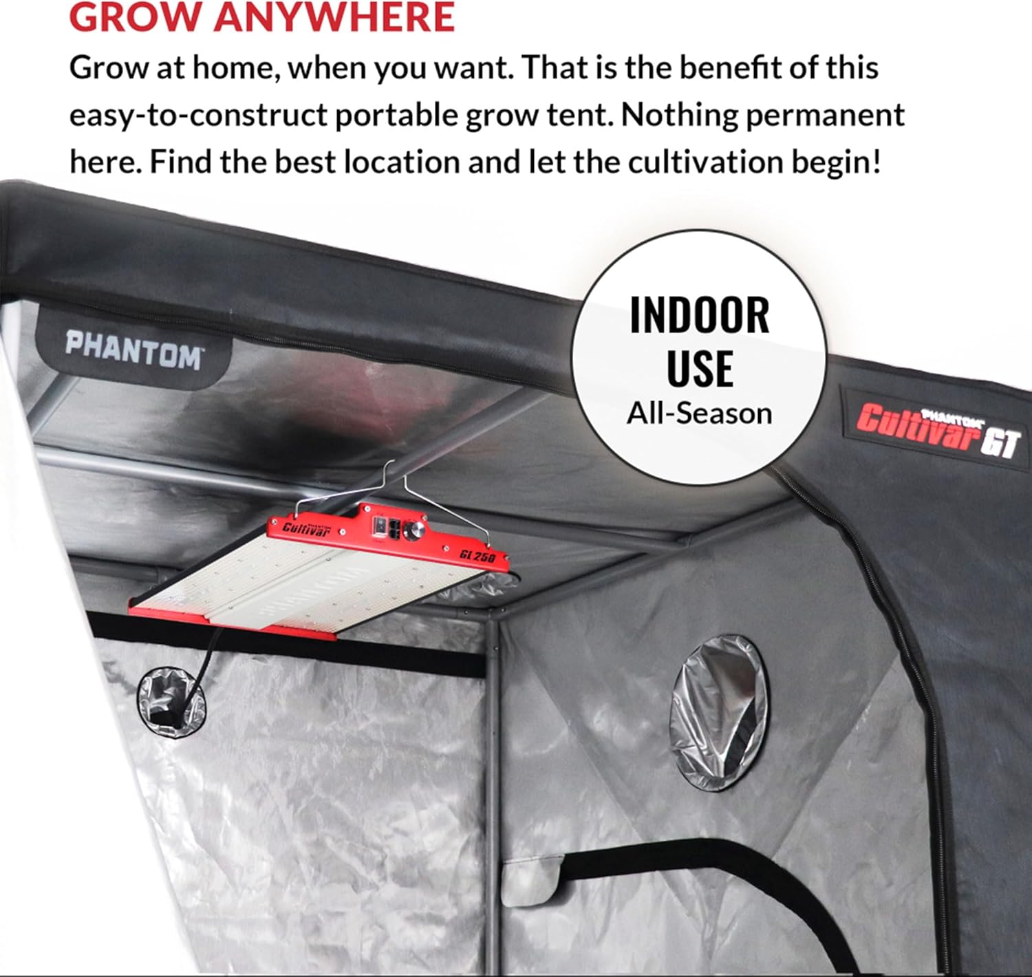 PHANTOM Cultivar GT84 8' X 4' Grow Tent