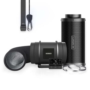 Air Filtration Kit 8 inch with Climate Controller, inline fan, carbon filter, and ducting