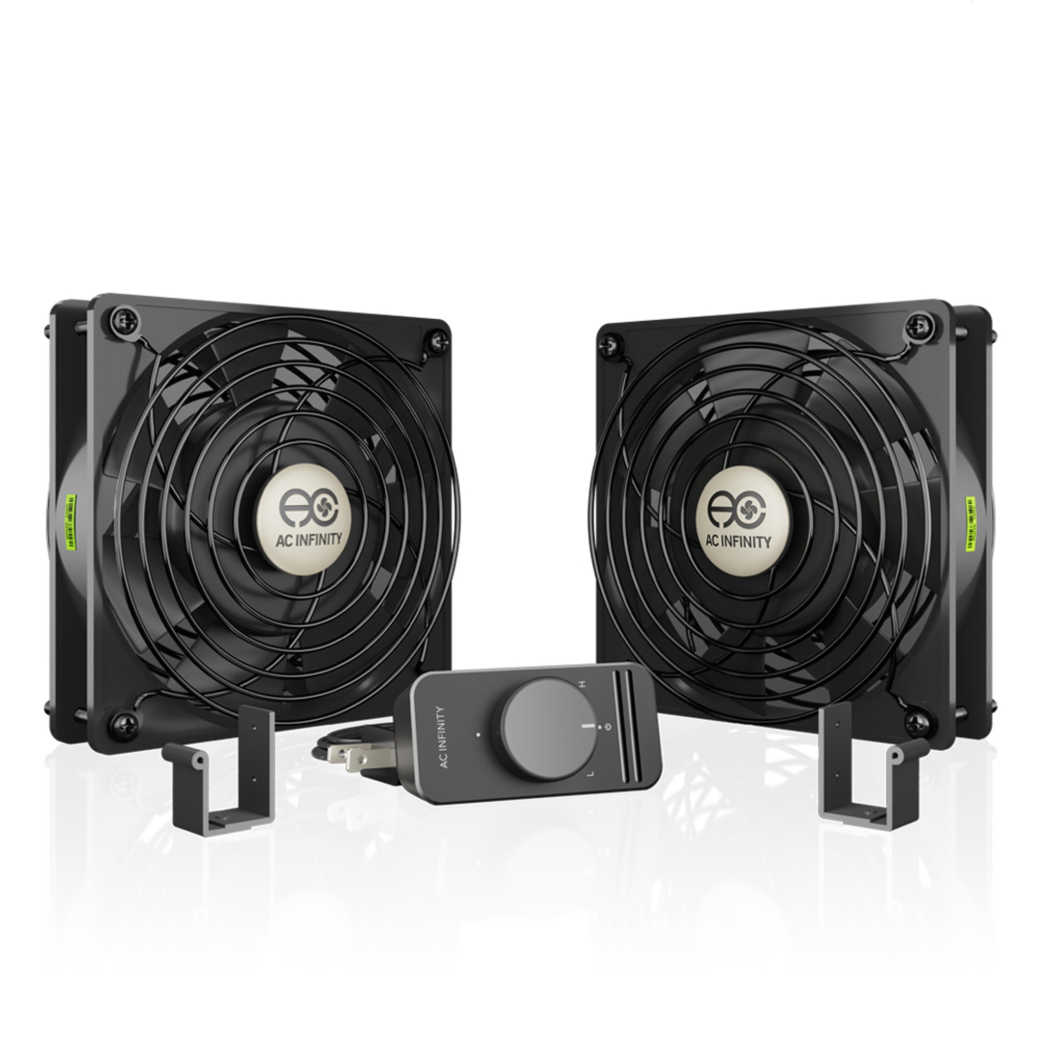 AC Infinity AXIAL S1225D Quiet Dual 120mm Cooling Fan Kit with Speed Controller