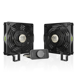 AC Infinity AXIAL S1225D Quiet Dual 120mm Cooling Fan Kit with Speed Controller