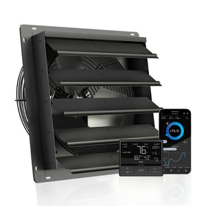 AC Infinity AIRLIFT T16 Shutter Exhaust Fan, 16 Inch with Temperature and Humidity Controller