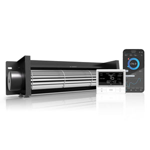 AC Infinity AIRBLAZE T14 Fireplace Blower, 14 Inch with Temperature Controller