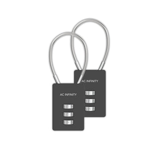 AC Infinity Combination Lock with Flexible Steel Cable Loop, 2-Pack