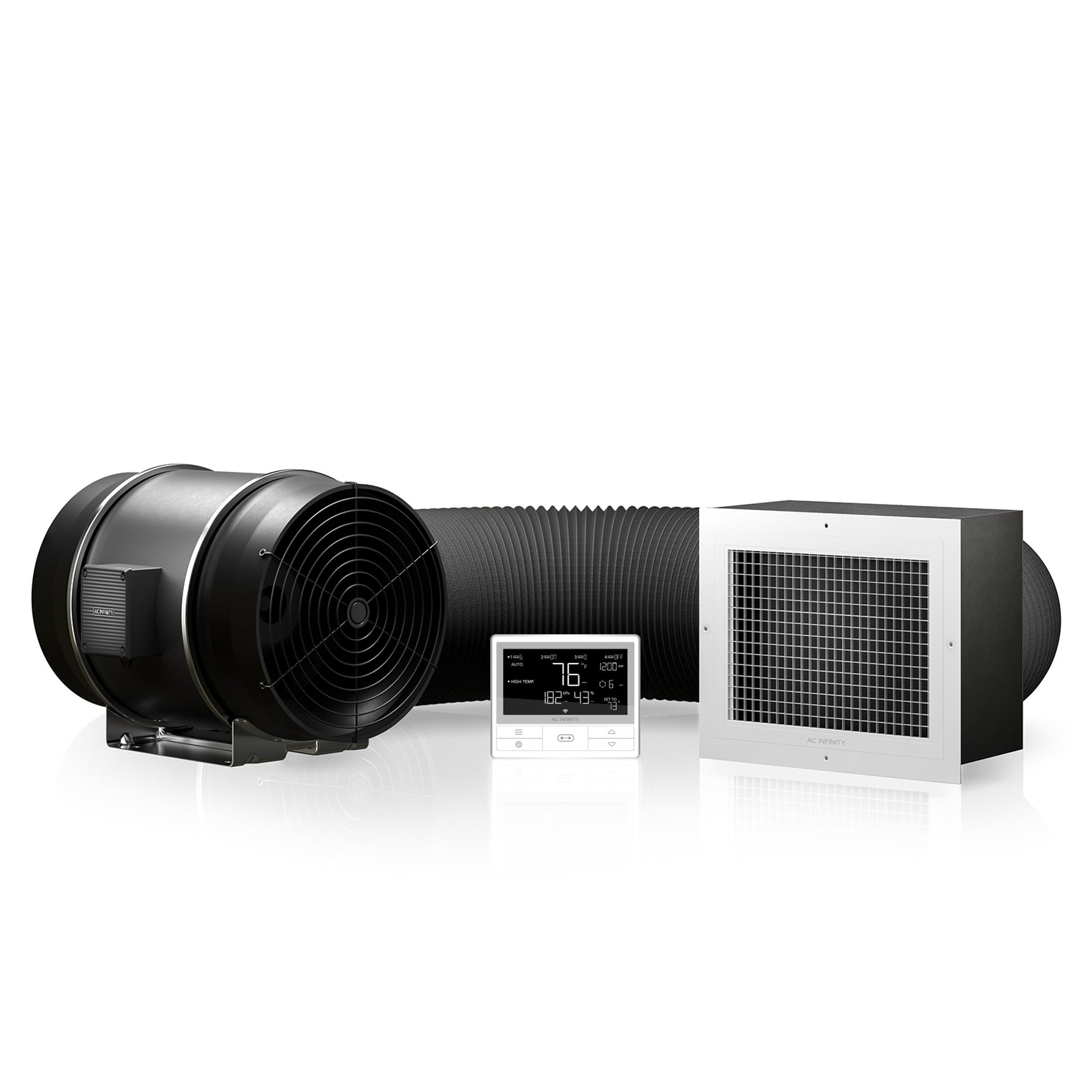 AC Infinity CLOUDWAY T12 Whole House Fan, 12 Inch with Temperature Controller