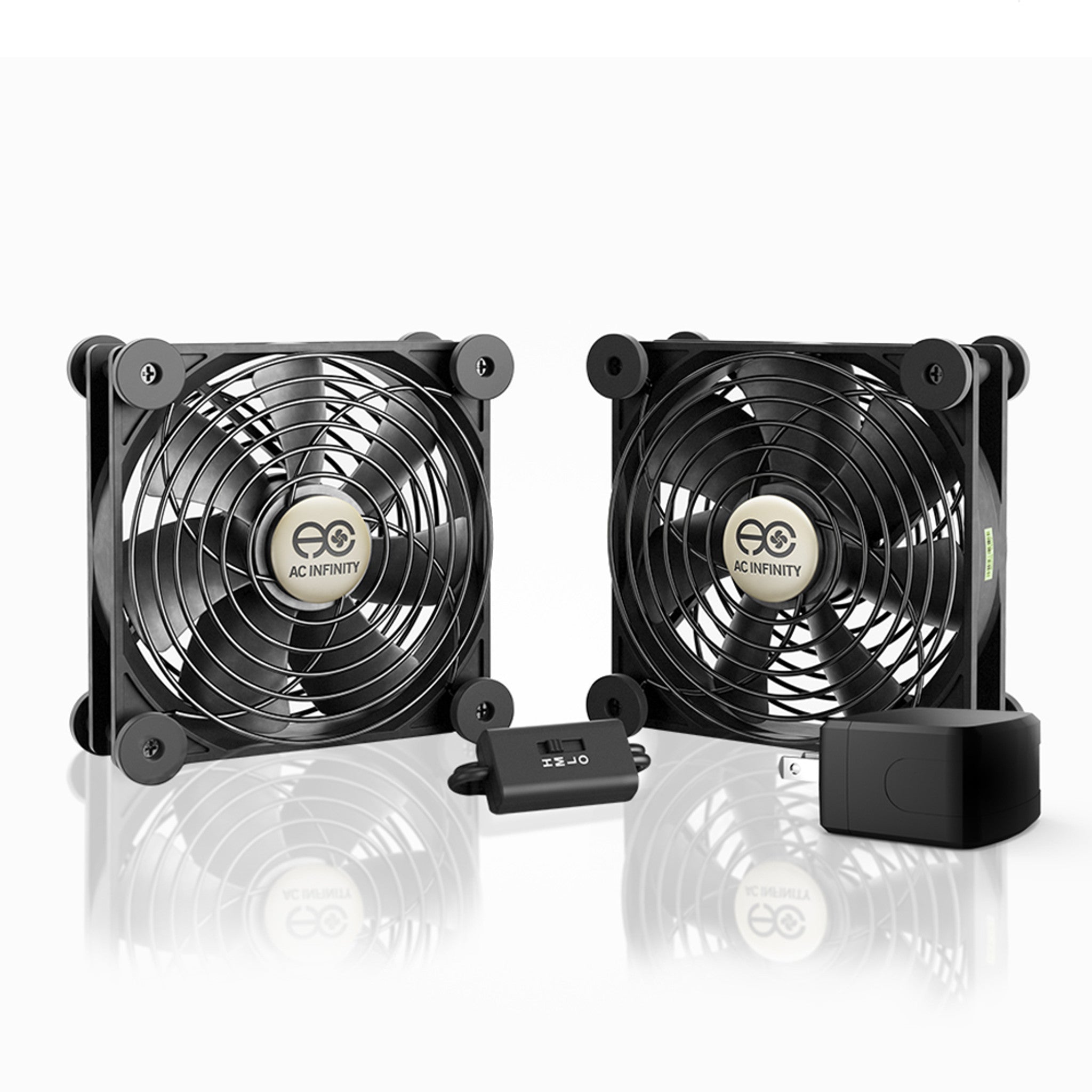 AC Infinity MULTIFAN S7-P Ultra-Quiet AC-Powered Cooling Fan, Dual 120mm