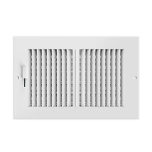 AC Infinity Register Ventilation Grille White, 6 x 10 Inch Steel HVAC Register