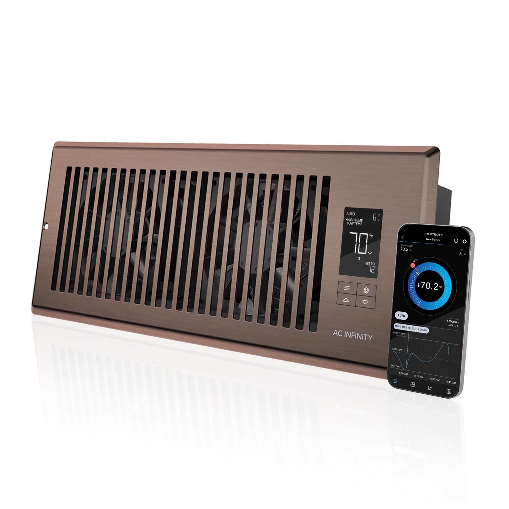 AC Infinity AIRTAP T4 Register Booster Fan - Thumbnail 3