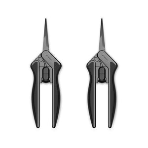 AC Infinity Ergonomic Pruning Shears, 6.6" Straight Stainless Steel Blades, 2-Pack