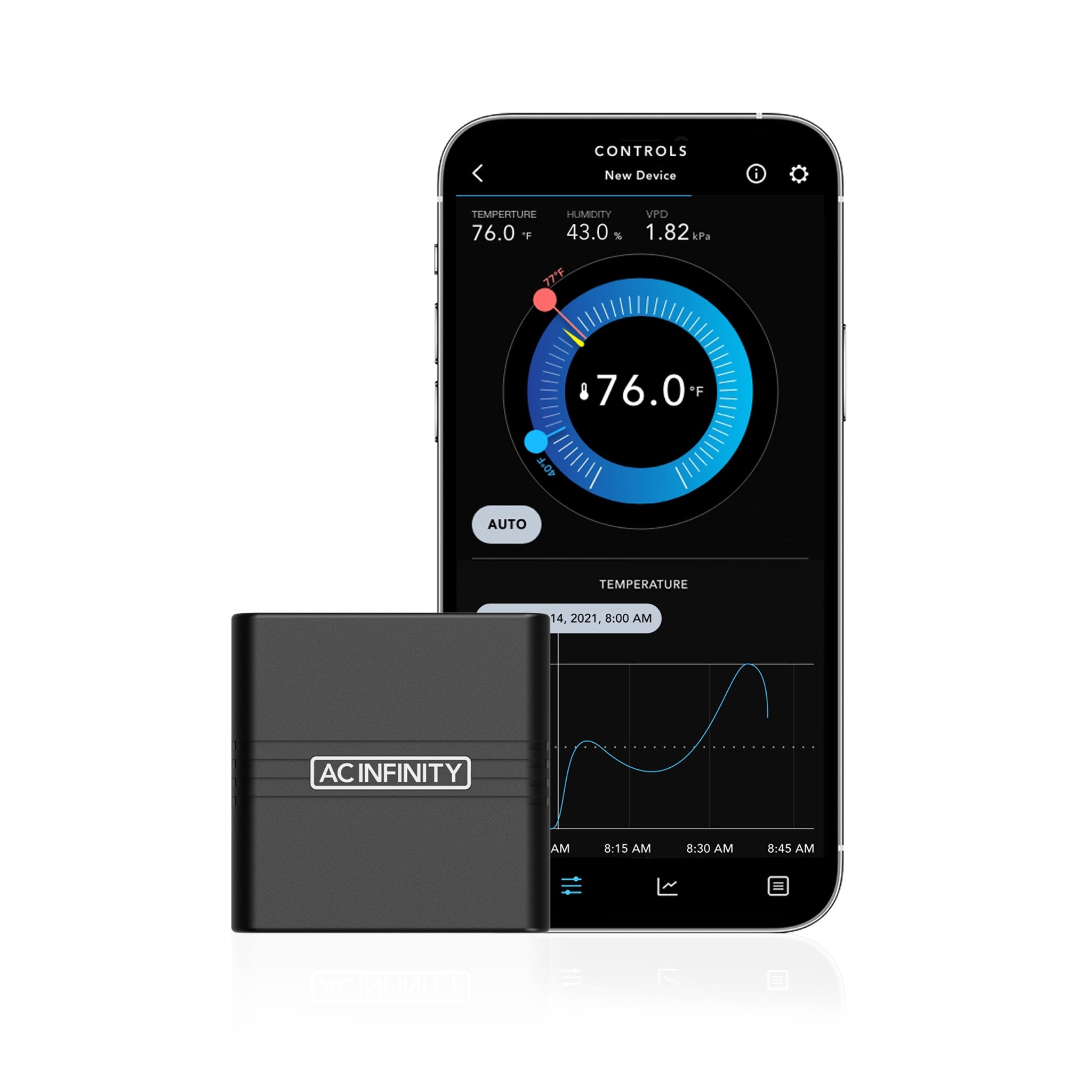 AC Infinity CloudCom Mini A2 Hygrometer, Integrated Sensor Probe