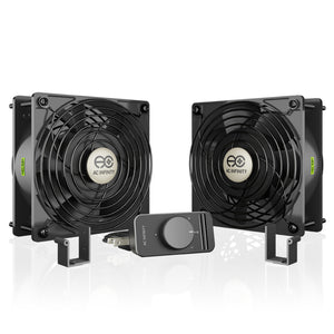 AC Infinity AXIAL S1238D High-Airflow Dual 120mm Cooling Fan Kit with Speed Controller