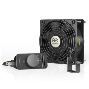 AC Infinity AXIAL S1238 High-Airflow Muffin Cooling Fan with Speed Controller, 120mm 120V AC