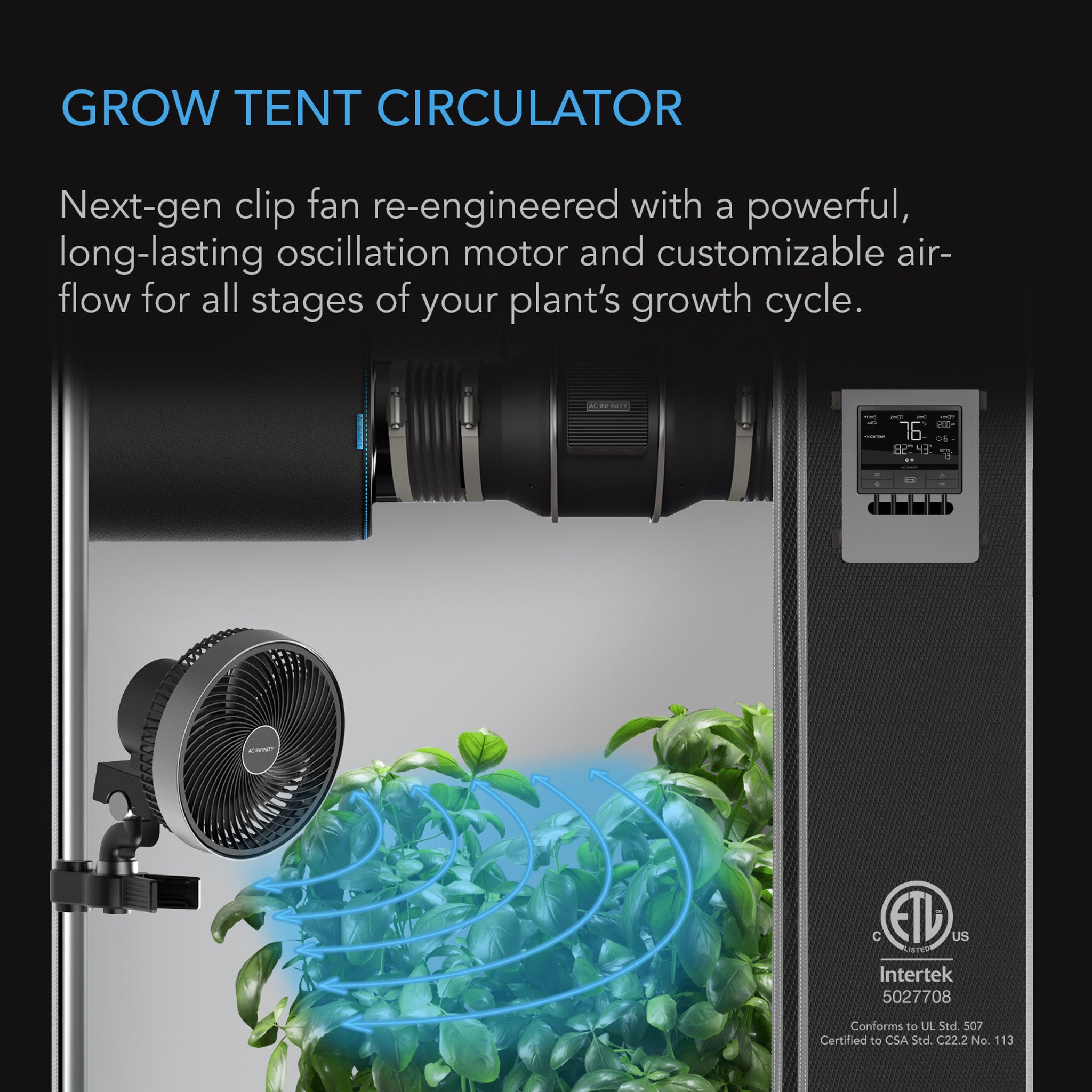 best oscillating fan for grow tent Cloudray S6 Gen 2 Grow Tent Oscillating Fan, 6 Inch