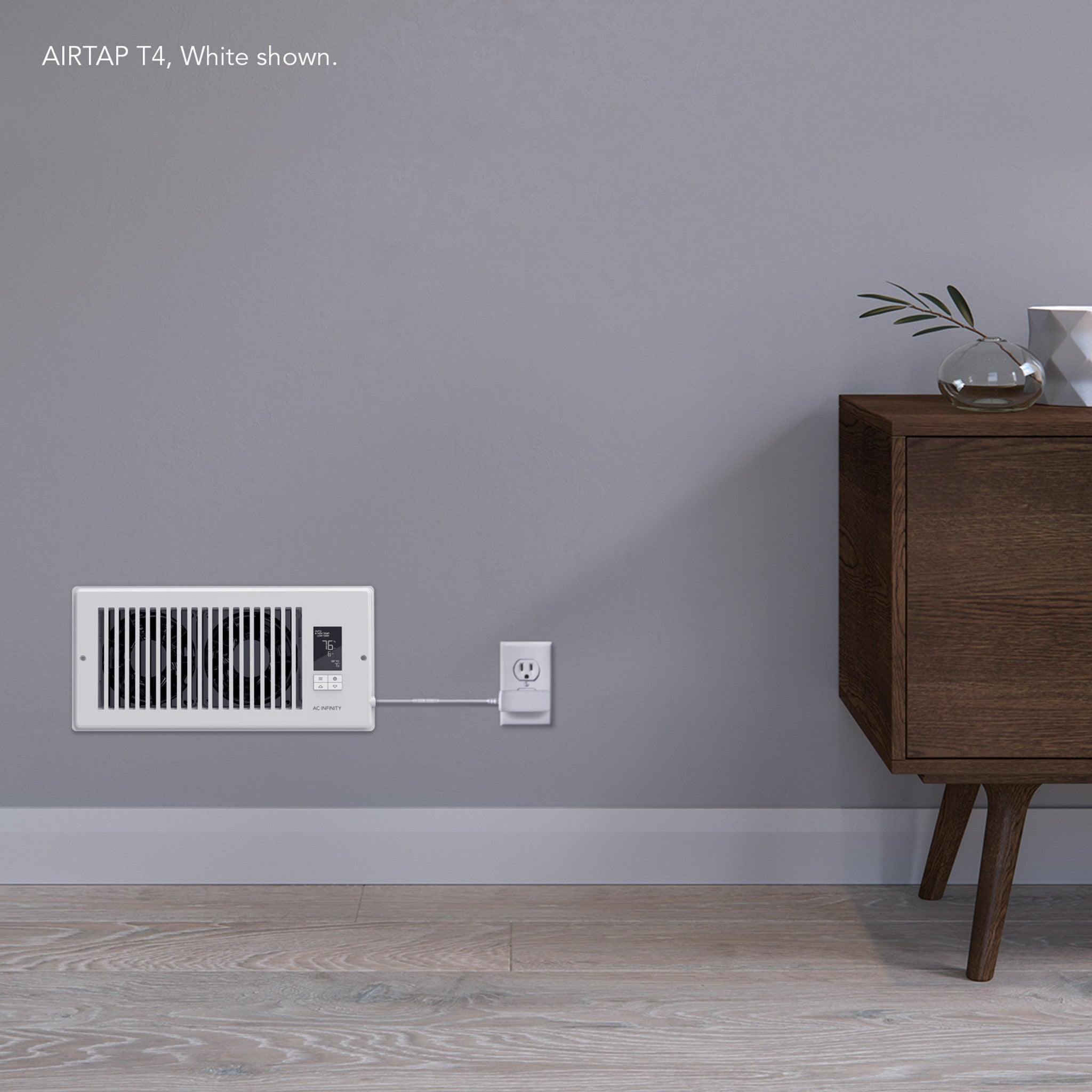 AIRTAP T6 smart register booster fan white 6 x 10 inch
