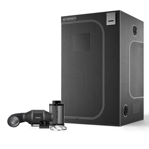 AC Infinity 4x4 grow tent with 6-inch inline fan, carbon filter, ducting and controller