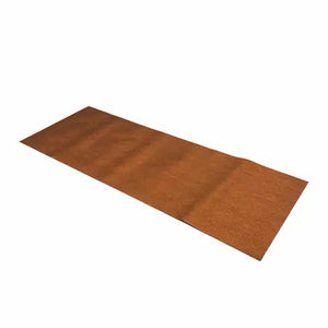 Rectangular, rust-colored Tray2Grow felt root control sheet for managing plant roots in hydroponic gardening systems.