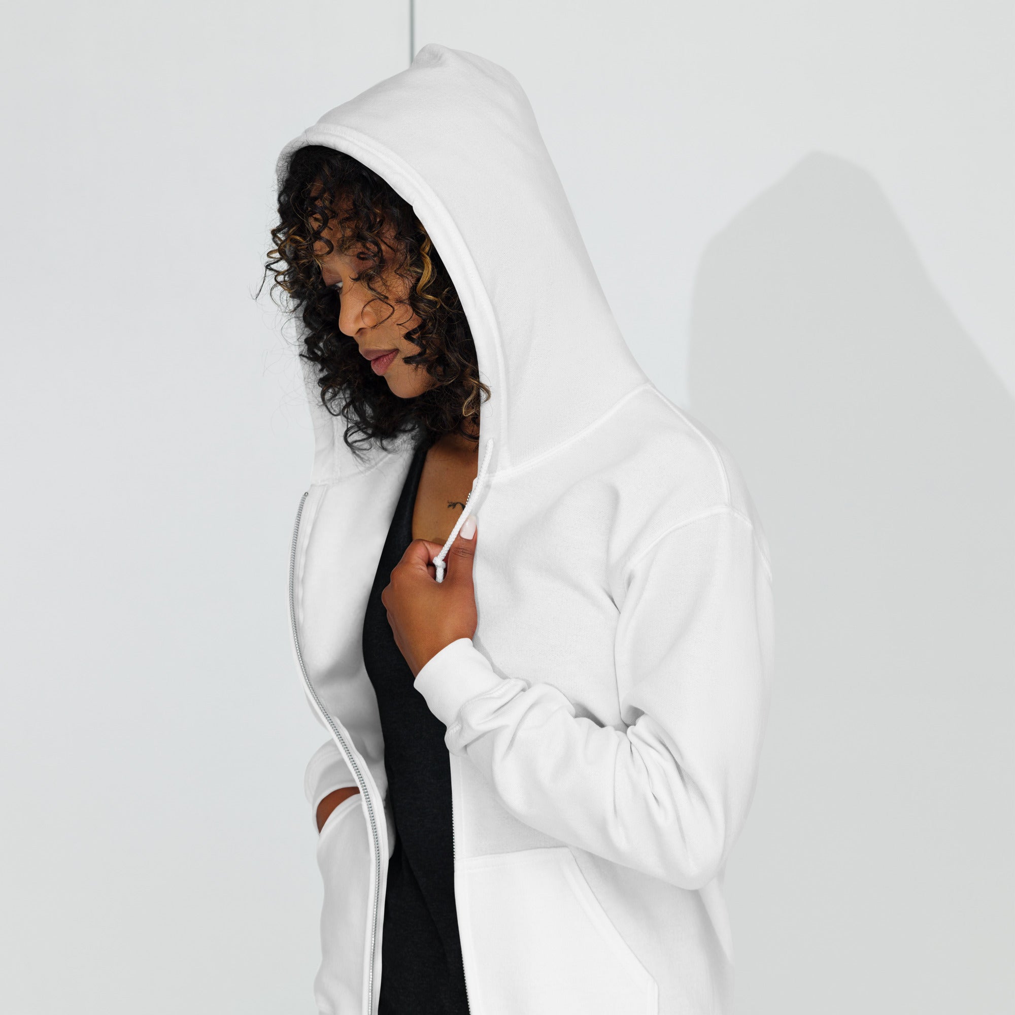 トップス Shhh Design Zip Hoodie (White) Happy Hydro Drip - Zip Up Hoodie - Happy Hydro