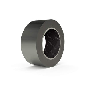 Roll of metallic silver AC Infinity duct tape shown at a three-quarter angle against a plain white background.