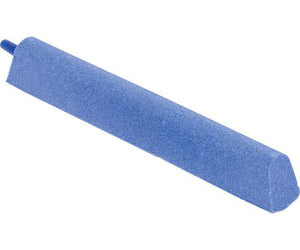 Blue cylindrical porous air stone with a small blue plastic air hose connector on one end.