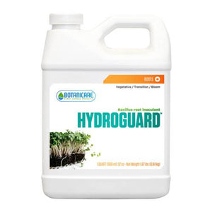 One quart white jug of Botanicare Hydroguard root inoculant with a green plant root graphic on the front label.