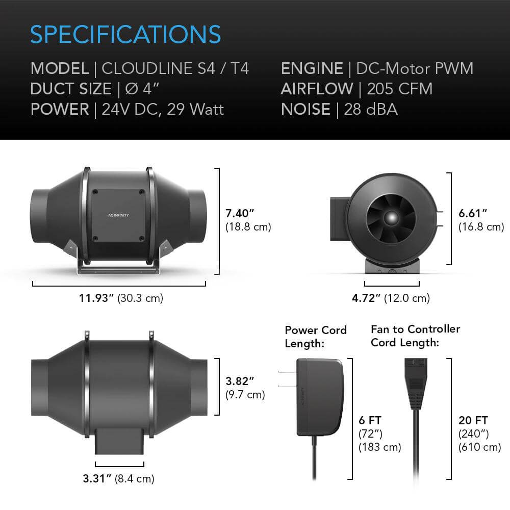 AC Infinity Cloudline T6 Fan with Controller 69 Pro | Smart Cooling