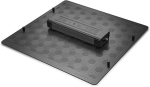 Black square grow light driver mount with hexagonal texture and AC Infinity branding on a white background.