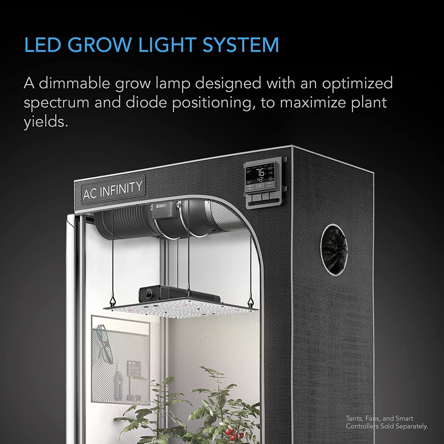 AC Infinity 400W IONBOARD S44 Full Spectrum LED Grow Light