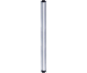 Vertical LED grow light bar with a silver aluminum frame and a single row of yellow diodes.