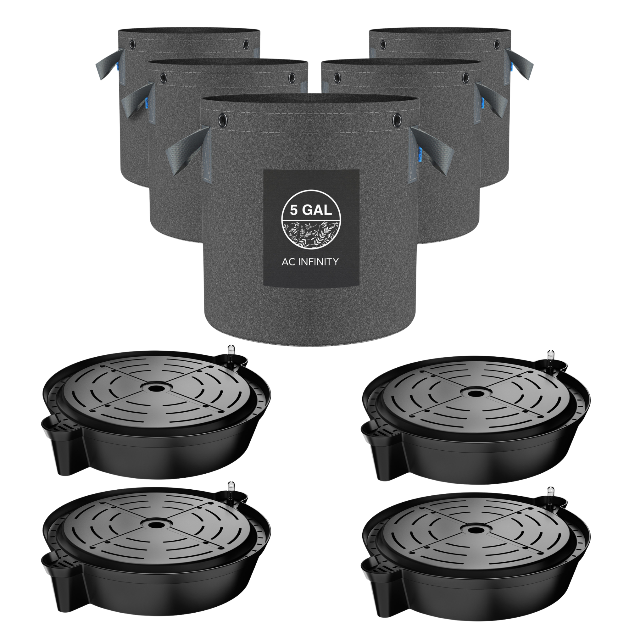 Self Watering Plant Pots Self-Watering Fabric Pot Base, 4-Pack - AC ...