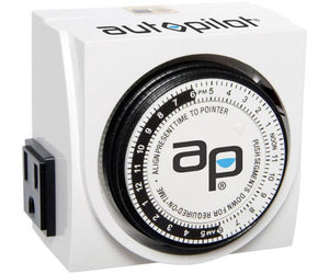 Autopilot Dual Outlet Analog Timer, 24 Hour - Autopilot - Happy Hydro