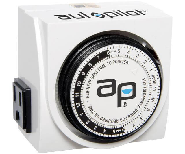 Autopilot Dual Outlet Analog Timer, 24 Hour - Autopilot - Happy Hydro