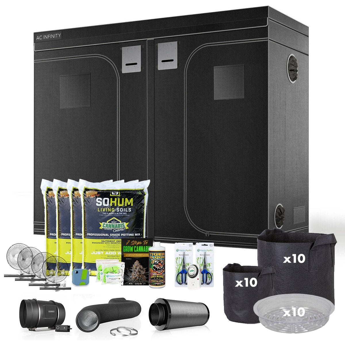 Beginner Grow Tent Kit Without the Light 4’ x 8’ - Happy Hydro - Happy Hydro