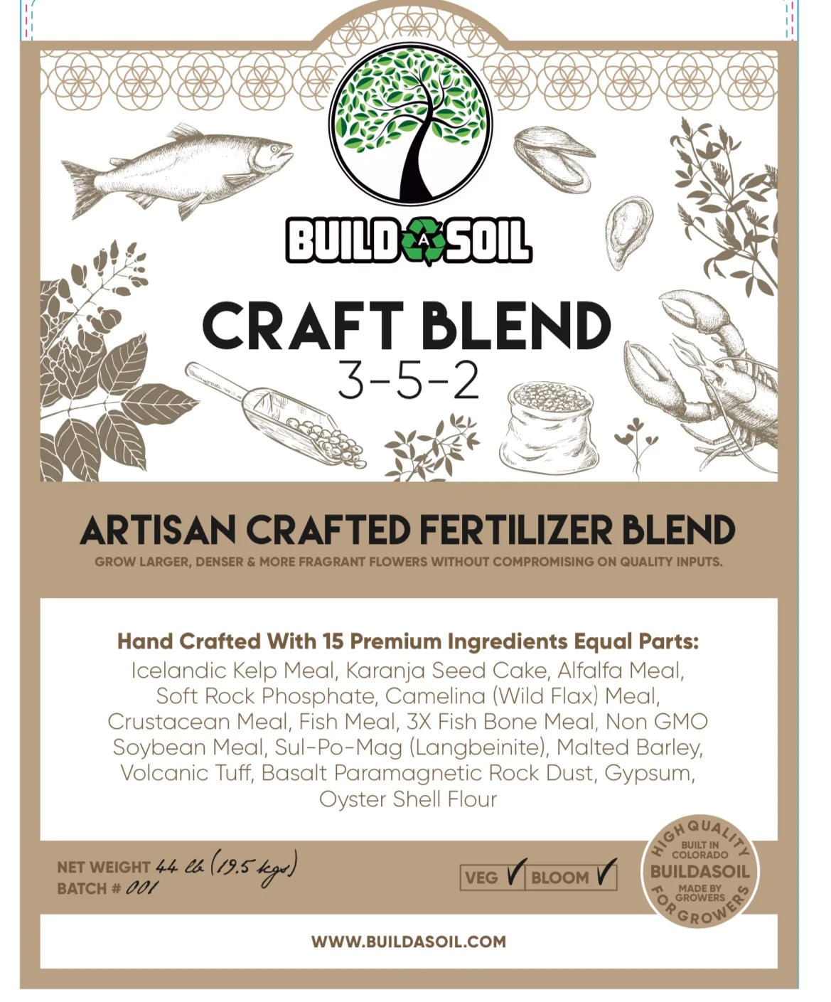 BuildASoil Craft Blend Dry Amendment Mix - BuildASoil - Happy Hydro